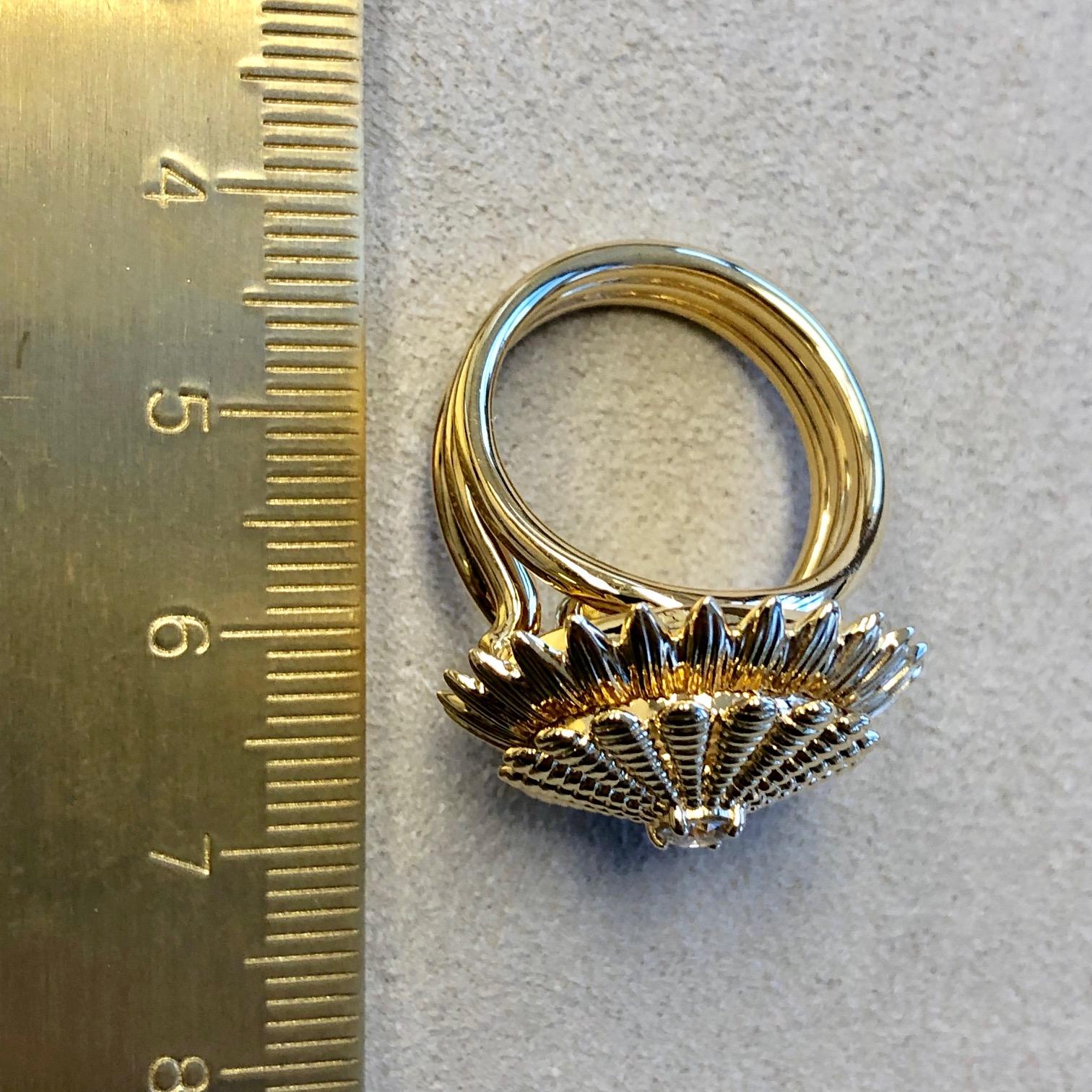 Syna Yellow Gold Ring with Diamond For Sale 1