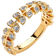 Syna Yellow Gold Ring with Diamonds