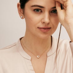 Syna-Halskette aus Gelbgold mit Bergkristall und Diamanten