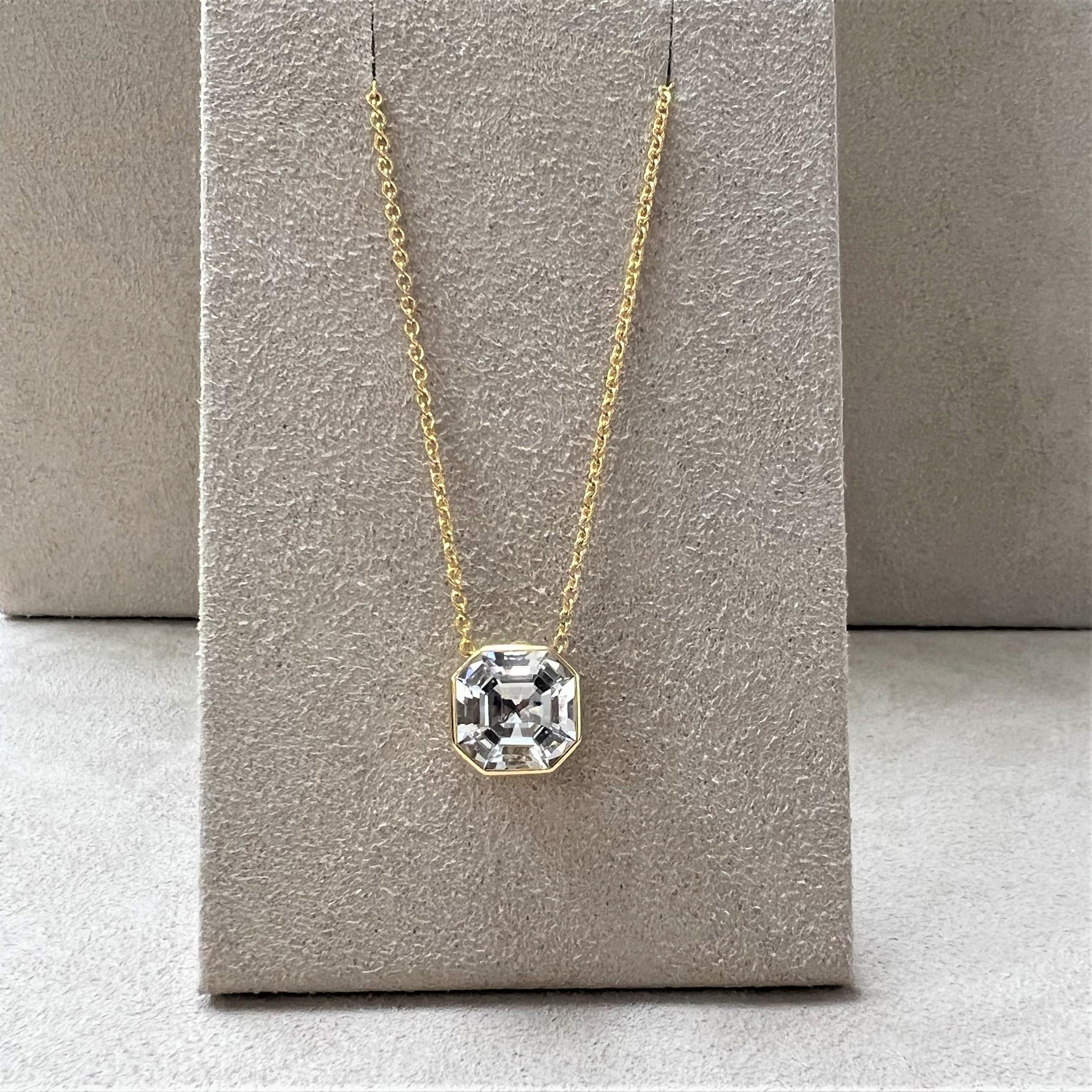 Created in 18 karat yellow gold
Rock Crystal 4 carats approx.
18 inch necklace with loops at 16 and 17 inch
Lobster lock

 About the Designers ~ Dharmesh & Namrata

Drawing inspiration from little things, Dharmesh & Namrata Kothari have created an