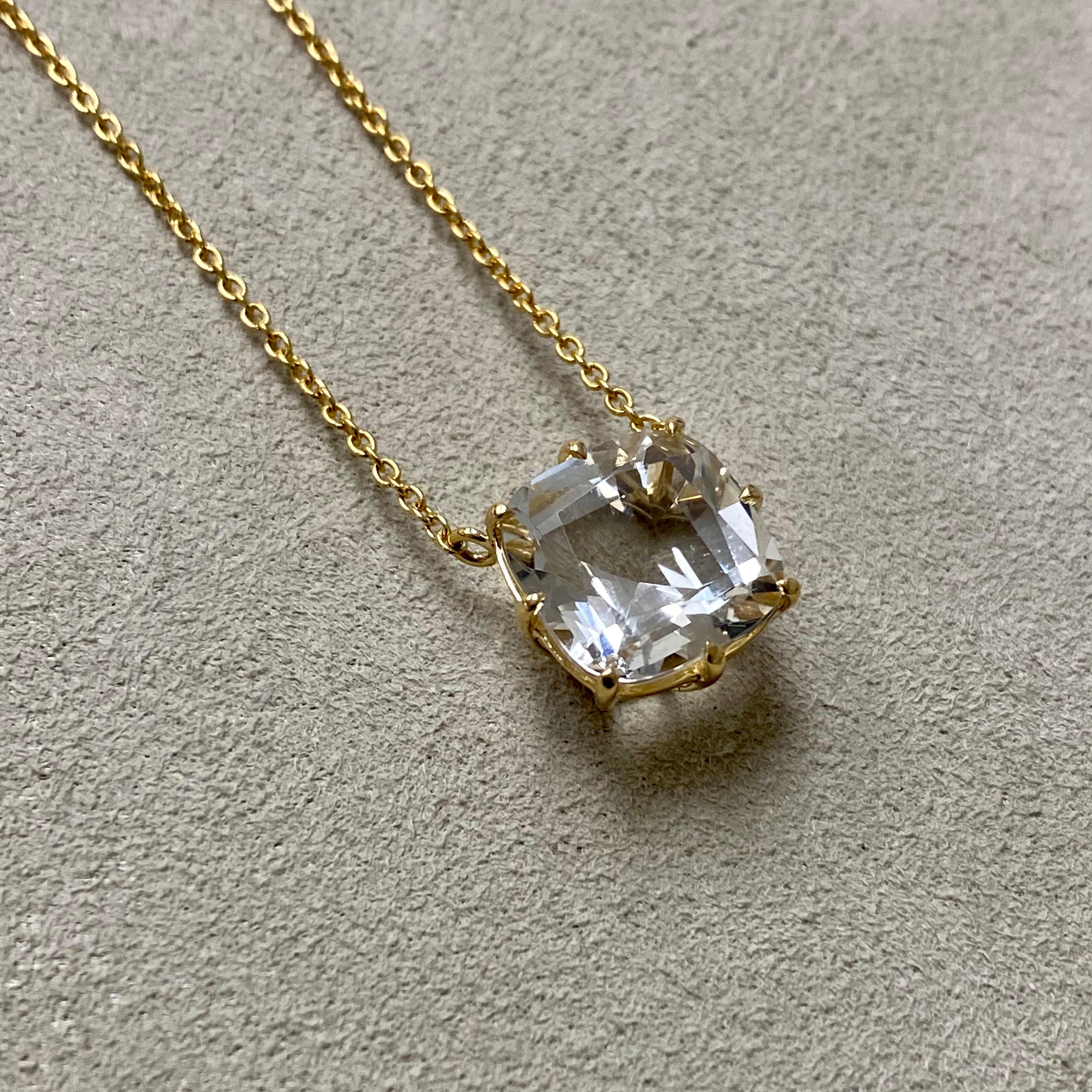 Syna Gelbgold Bergkristall-Halskette (Zeitgenössisch) im Angebot