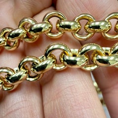 Syna Yellow Gold Round Link Necklace