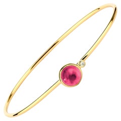 Syna Yellow Gold Rubellite Diamond Bracelet