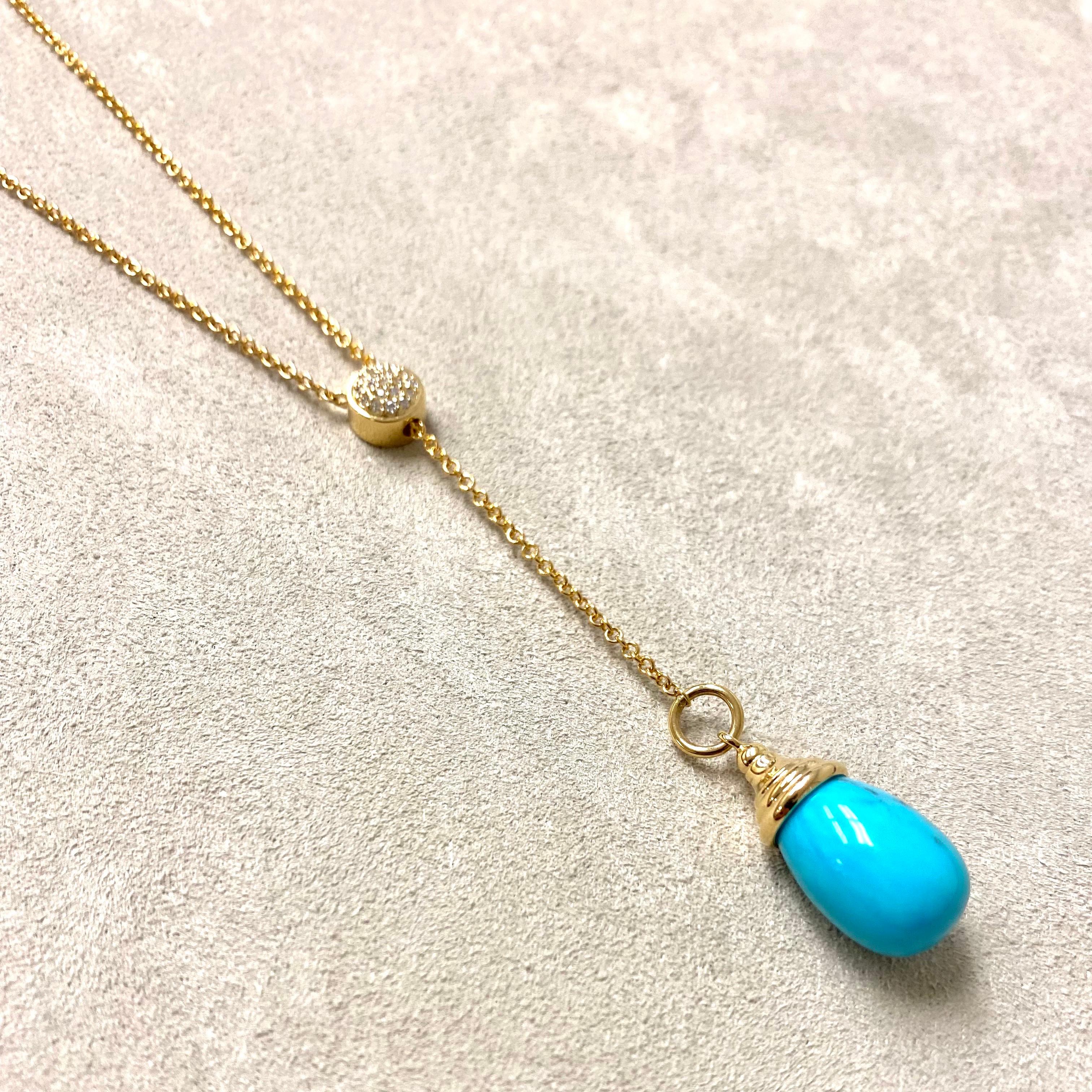 Created in 18 karat yellow gold
Sleeping Beauty Turquoise 9 carats approx.
Champagne diamonds 0.1 carat approx.
24 inch, adjustable lariat
Limited edition


About the Designers ~ Dharmesh & Namrata

Drawing inspiration from little things, Dharmesh &