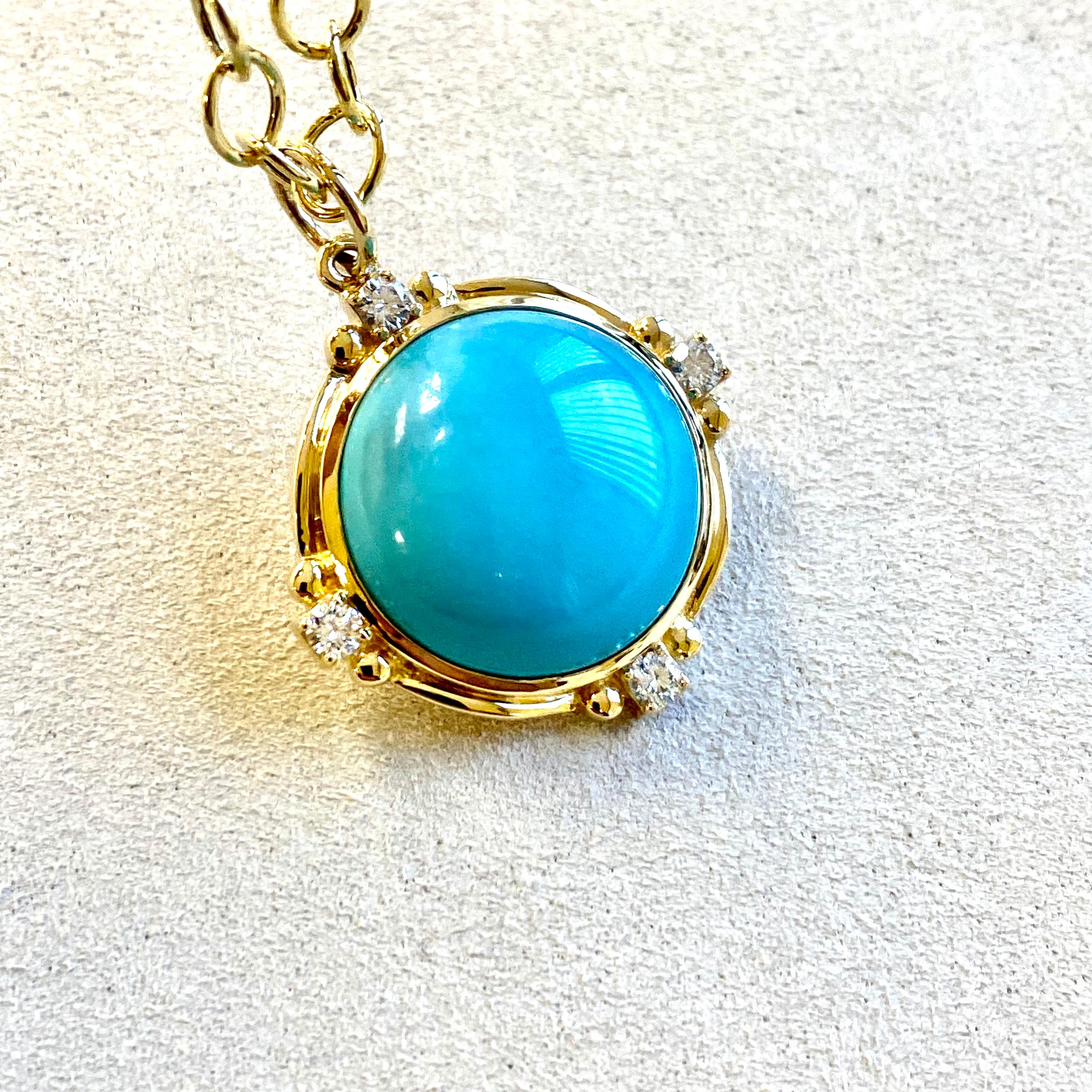 turquoise pendant gold
