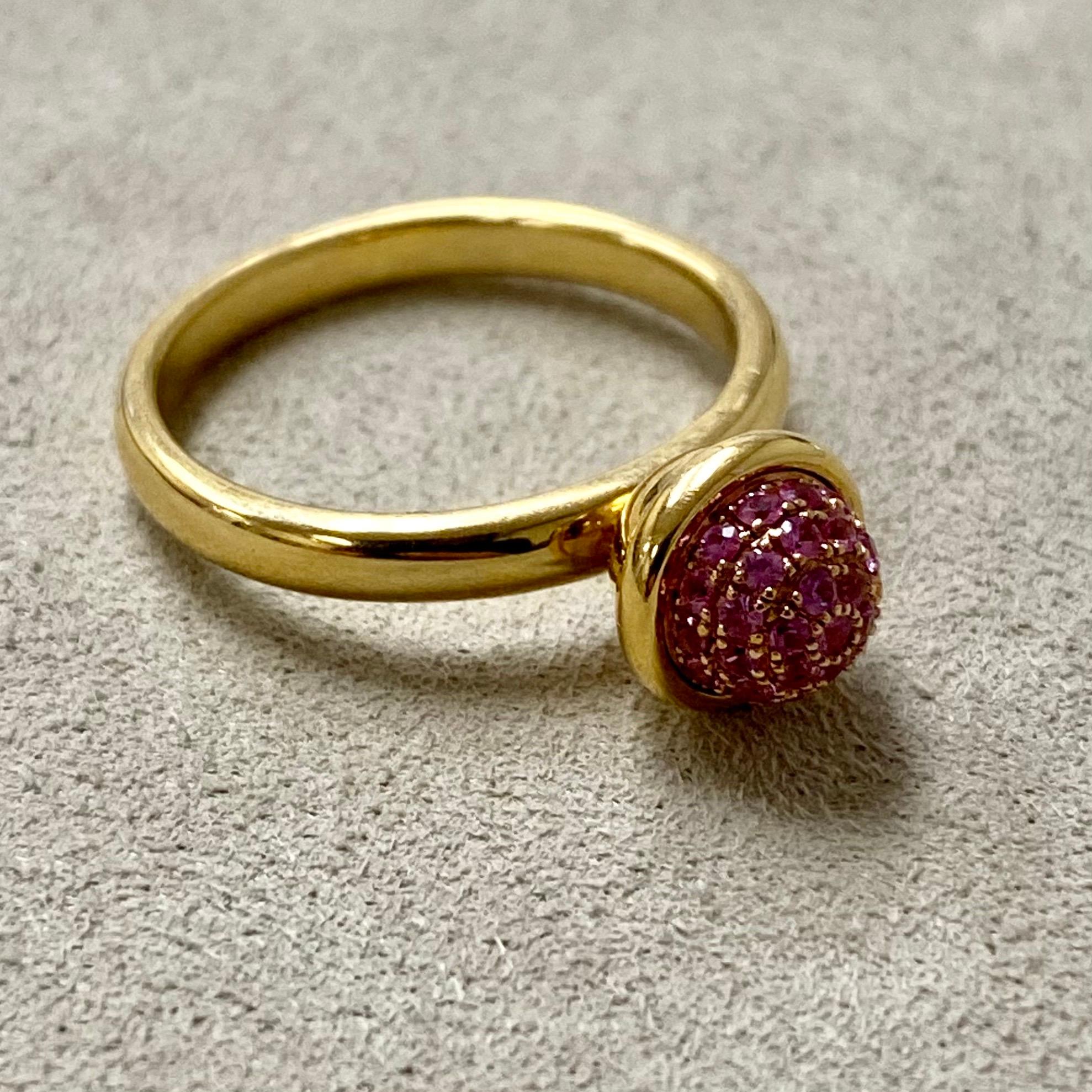 yellow sapphire pave ring