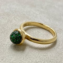 Syna Yellow Gold Small Tsavorite Pave Ring