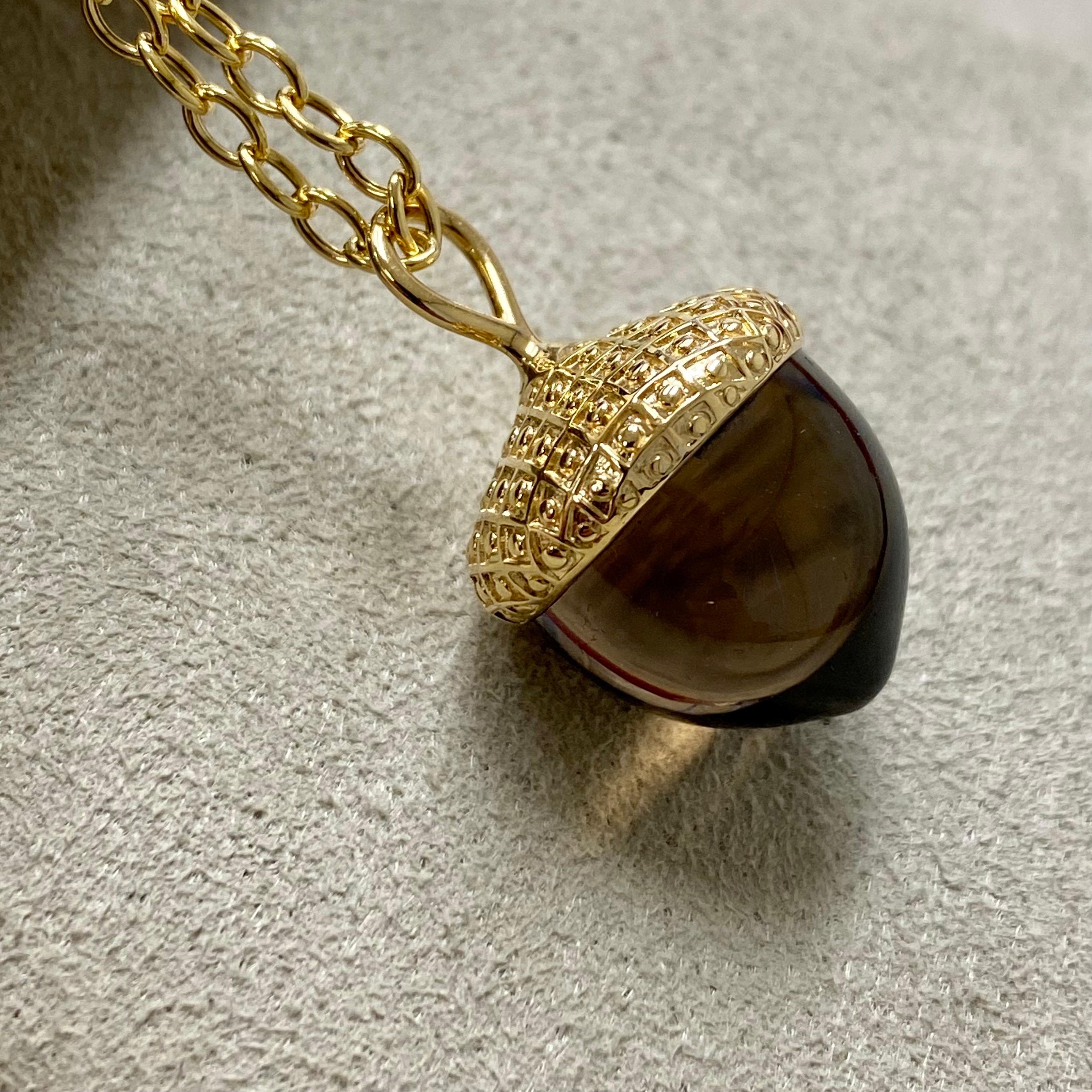 gold acorn necklace