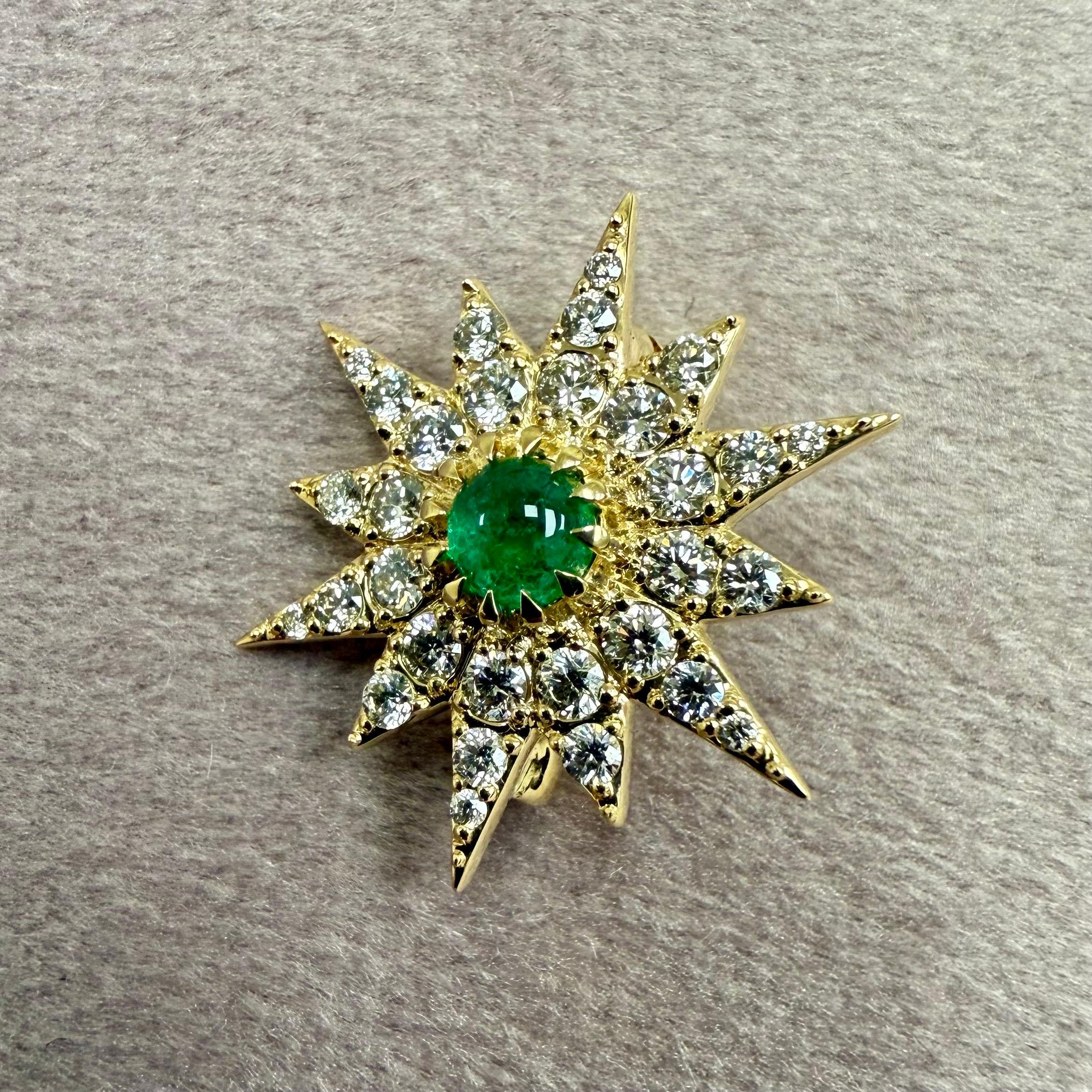 Created in 18 karat yellow gold
Emerald 0.25 carat approx.
Diamonds 0.50 carat approx.
Limited Edition

About the Designers ~ Dharmesh & Namrata

Drawing inspiration from little things, Dharmesh & Namrata Kothari have created an extraordinary and