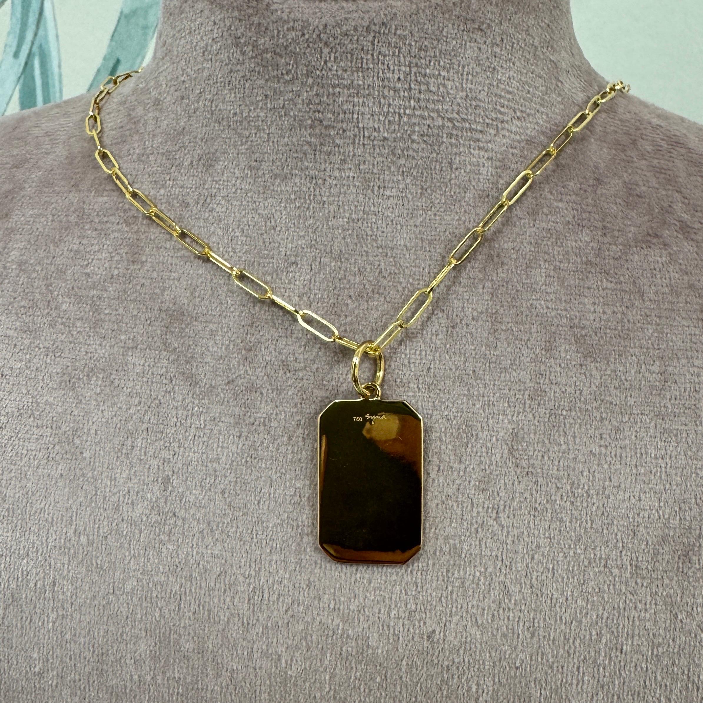 Contemporain Pendentif breloque étoile Syna en or jaune avec diamants en vente