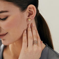 Syna Yellow Gold Starry Night Ring with Rubies and Diamonds