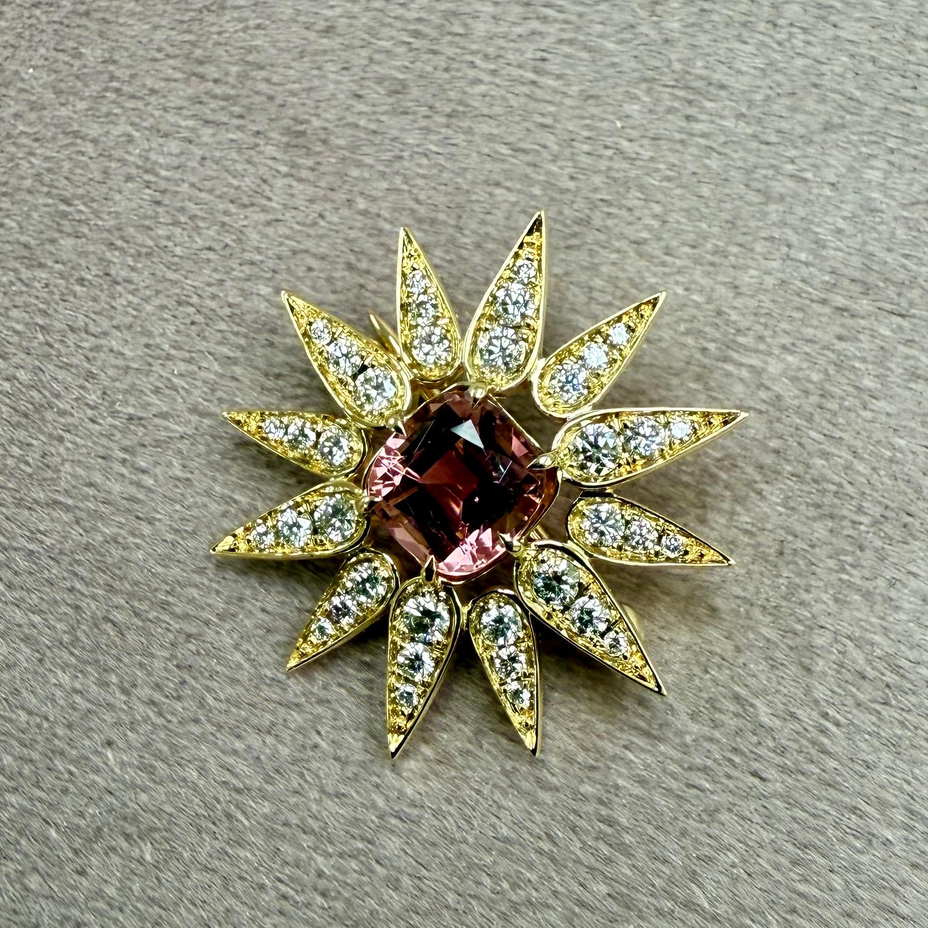 Hergestellt aus 18 Karat Gelbgold
Rosa Turmalin ca. 1,40 Karat.
Diamanten ca. 0.55 Karat.
Limitierte Auflage

Über die Designer ~ Dharmesh & Namrata

Dharmesh & Namrata Kothari haben sich von kleinen Dingen inspirieren lassen und eine