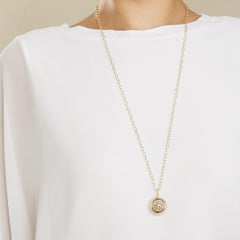 Syna Yellow Gold Swivel Pendant with Diamonds