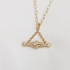 Syna Yellow Gold Toggle Pendant with Diamonds