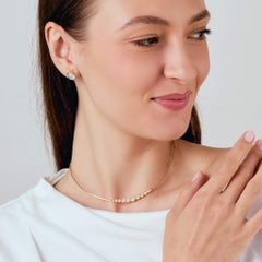 Collana Syna in oro giallo a tubicino con diamanti