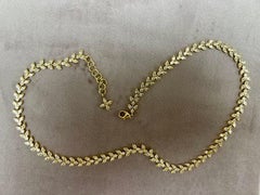 Syna Yellow Gold Vine Necklace with Diamonds