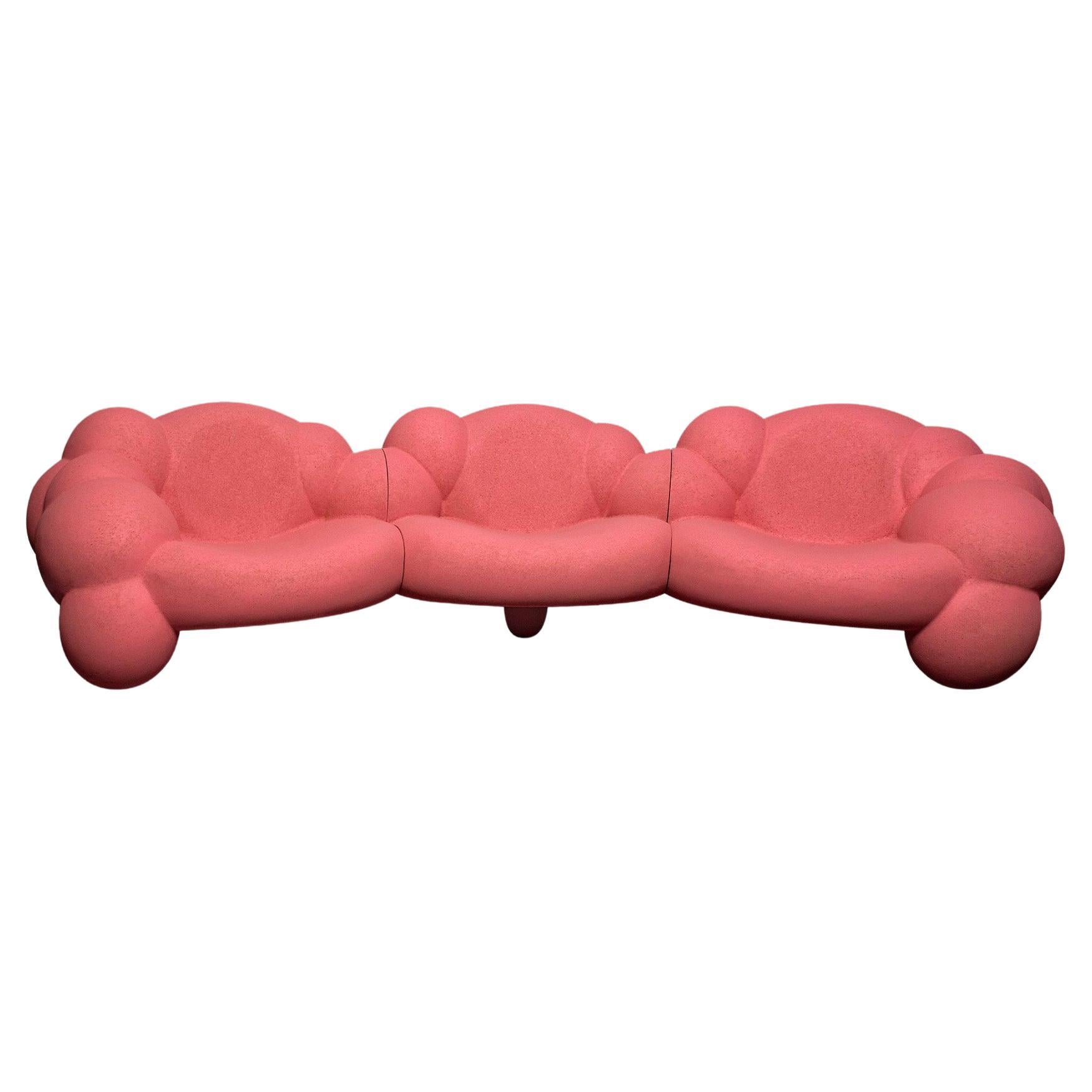 Synchronicity GardenThree-Seater Sofa by Lara Bohinc,  Pink,  Cork , Outdoor