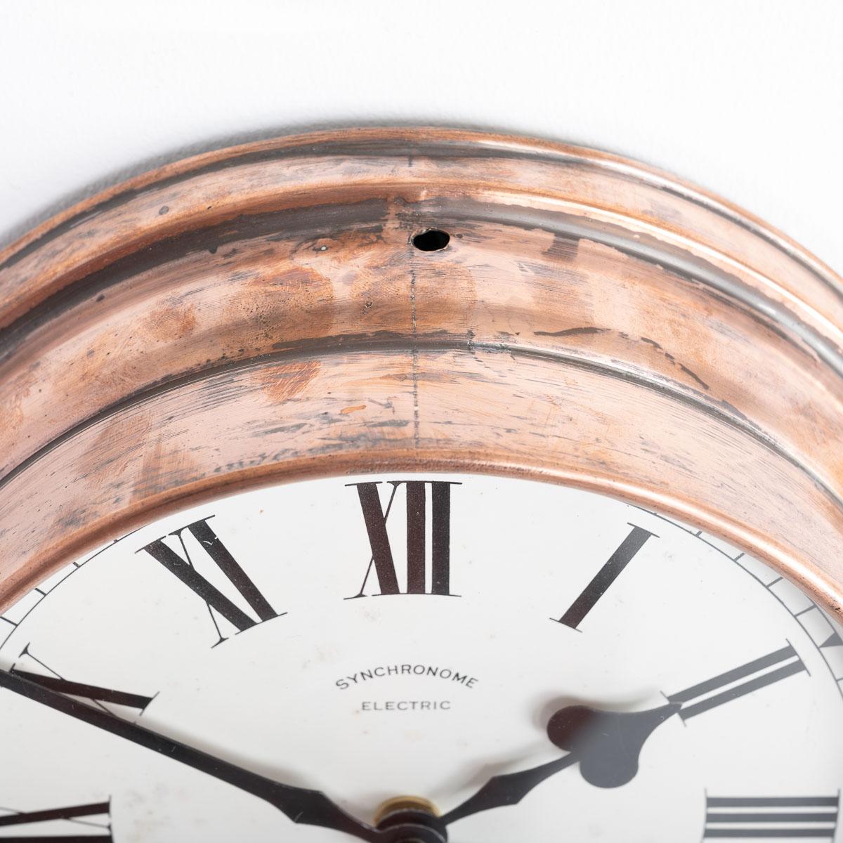 Synchronome Vintage Industrial Copper Case Wall Clock 7