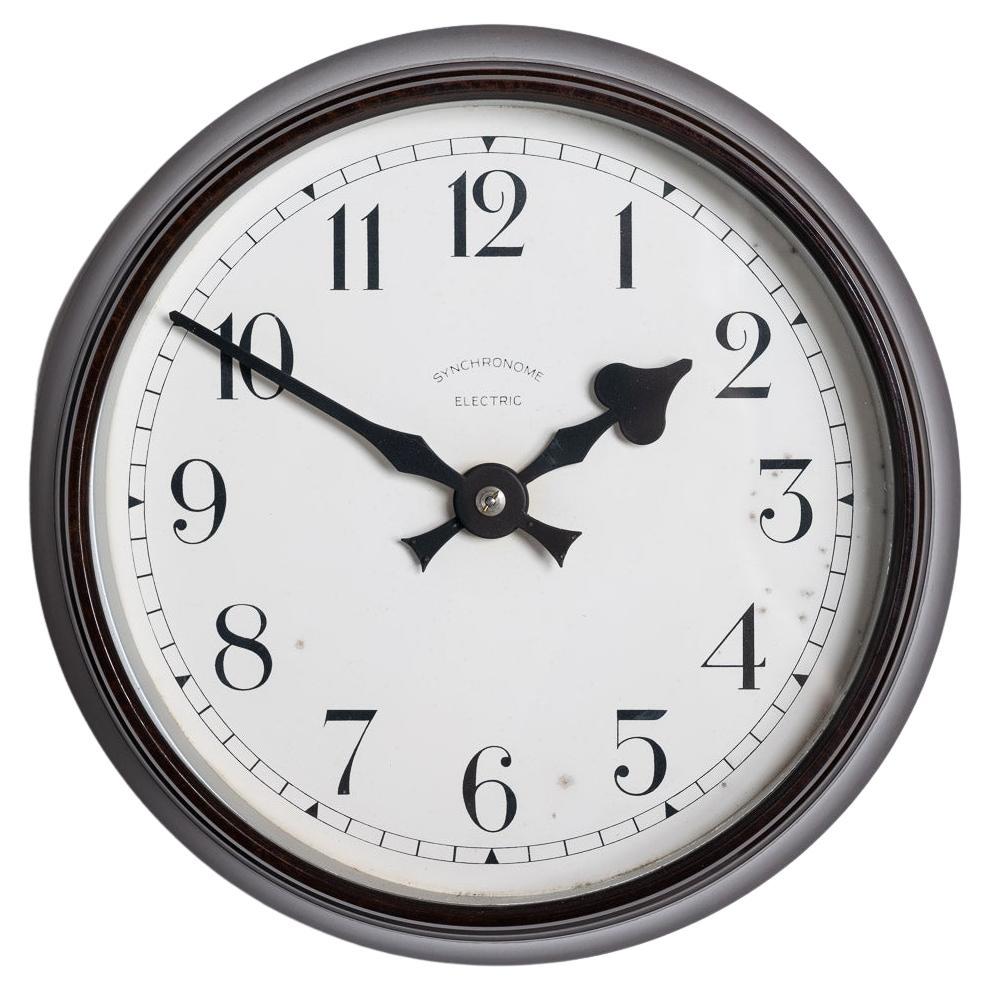 Synchronome Vintage Industrial Slave Clock In Bakelite Case