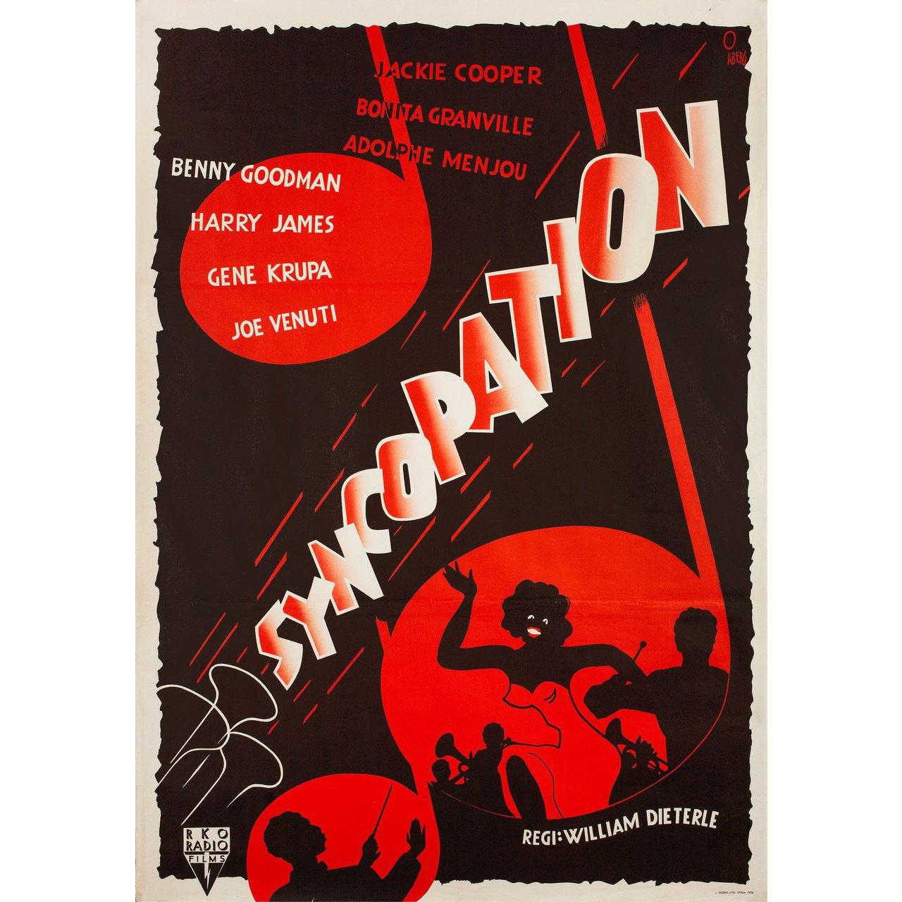 Syncopation 1942 Schwedisches B1 Filmplakat im Zustand „Gut“ im Angebot in New York, NY