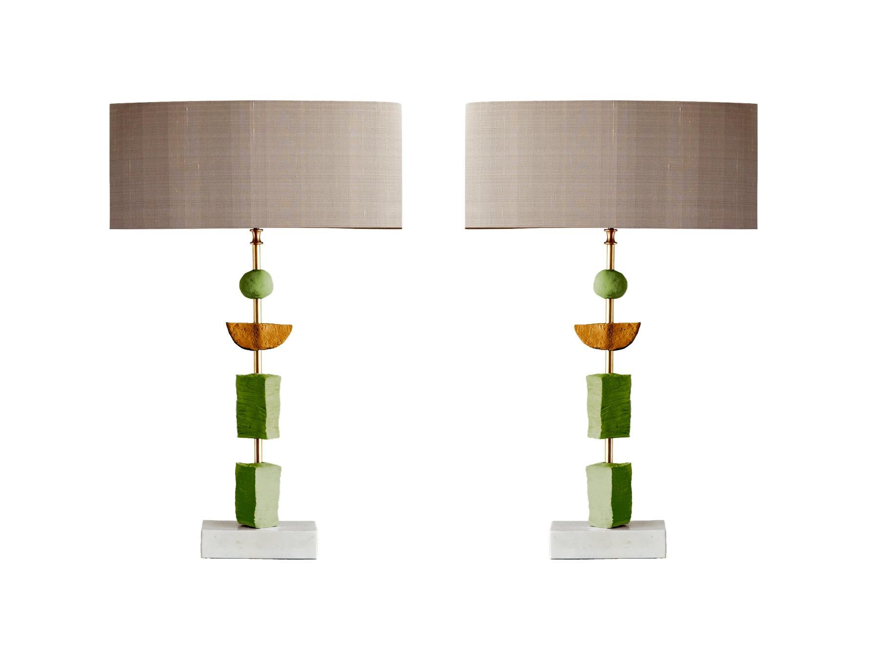 'Synergy' Table Lamp in Green, Contemporary European Design en venta 2