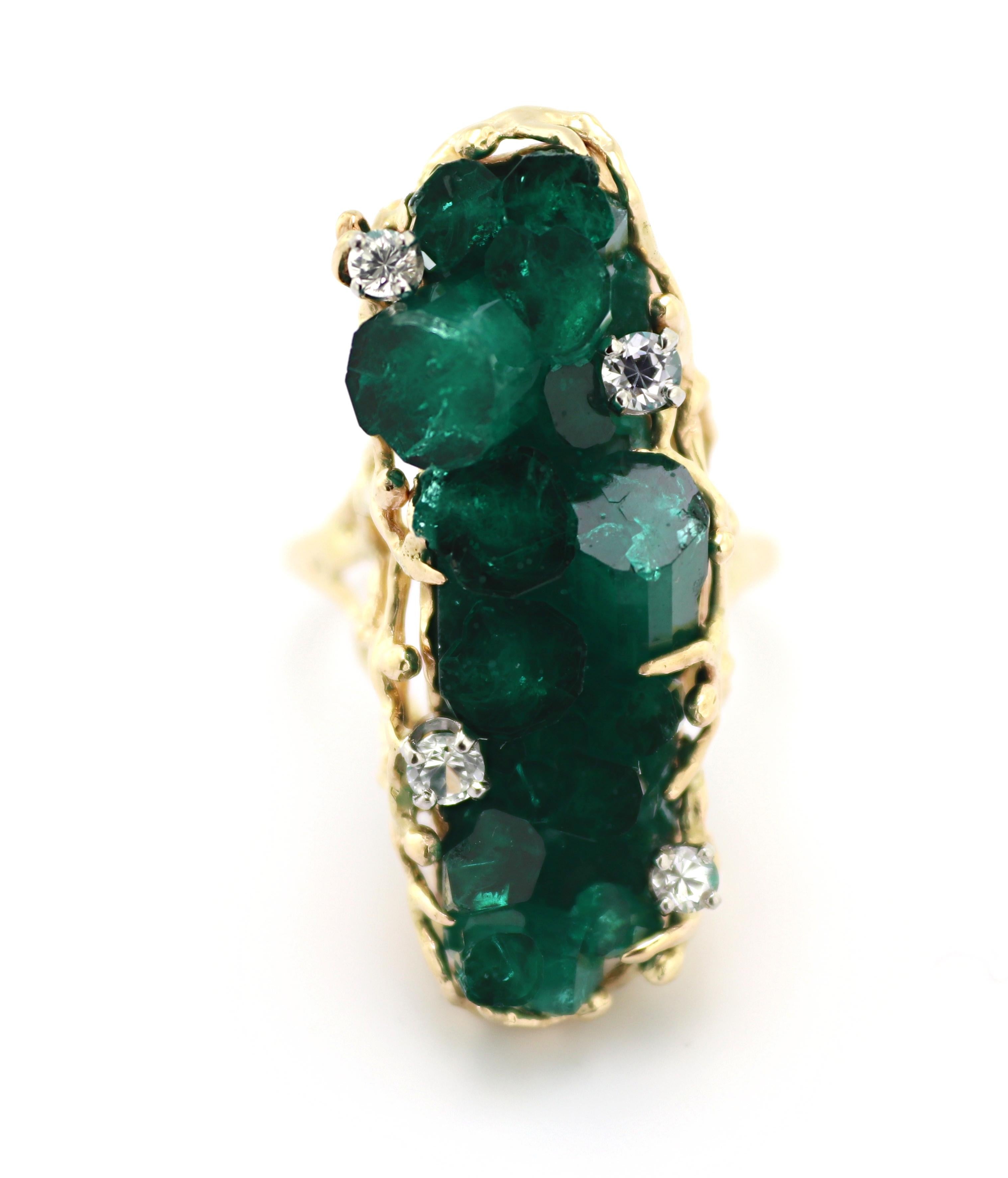 emerald crystal earrings