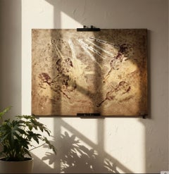 Pannello in lacca sintetica e foglia d'oro, Pierre Bobot, Francia.