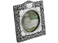 Cadre photo édouardien ancien Synyer & Beddoes en argent sterling