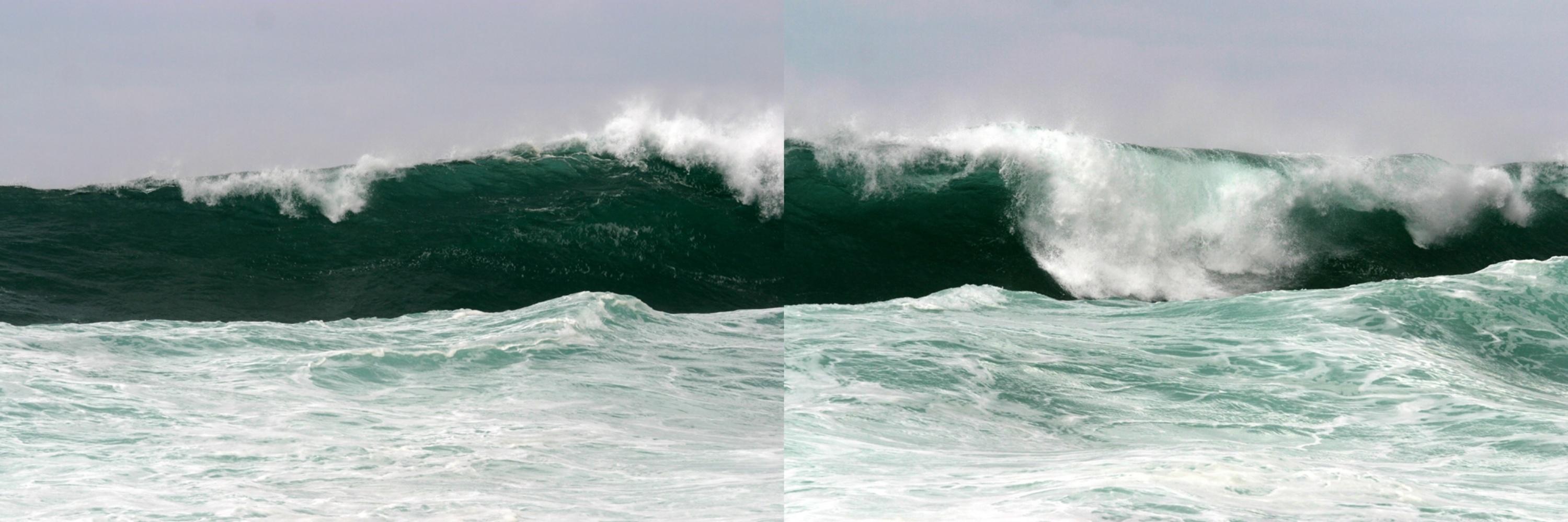 Syoin KAJII (*1976, Japan)
NAMI_015-016, 2004
Lambda Print with Diasec Face
100 x 300 cm (39 3/8 x 118 1/8 in.)
Edition of 6; Ed. no. 3/6

About NAMI: 
NAMI is a series of photos of waves around the shores of Sado Island in Japan. The photographer,