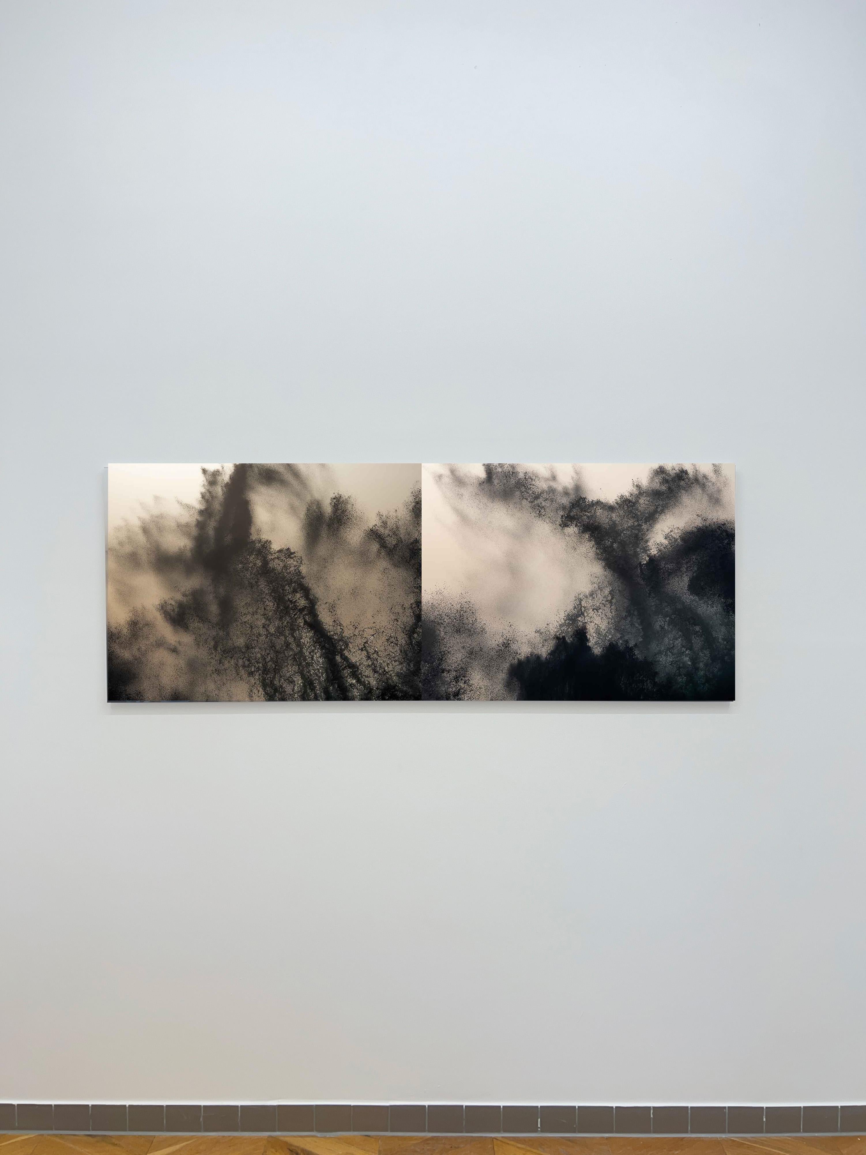 NAMI_M01-M02 - Noir Landscape Photograph par Syoin Kajii