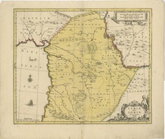 Syria Map Valk & Schenk, Hand Colored Engraving, Amsterdam, c.1700
