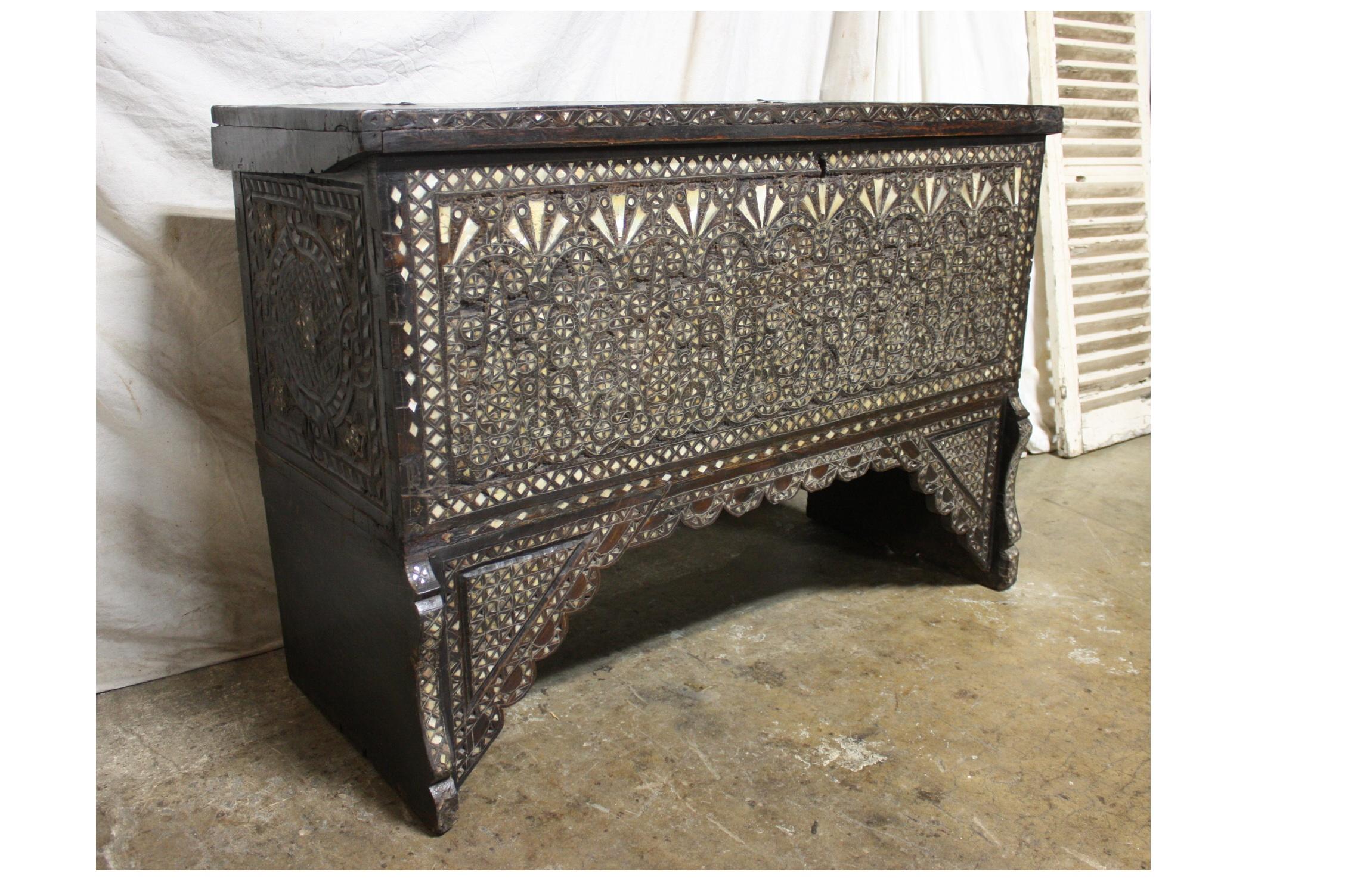 Syrian 18th Century Blanket Chest or Trunk For Sale 12