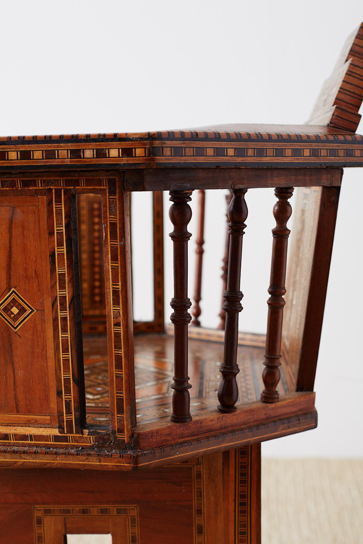 Syrian Armchair With Inlay Moorish Designs 3