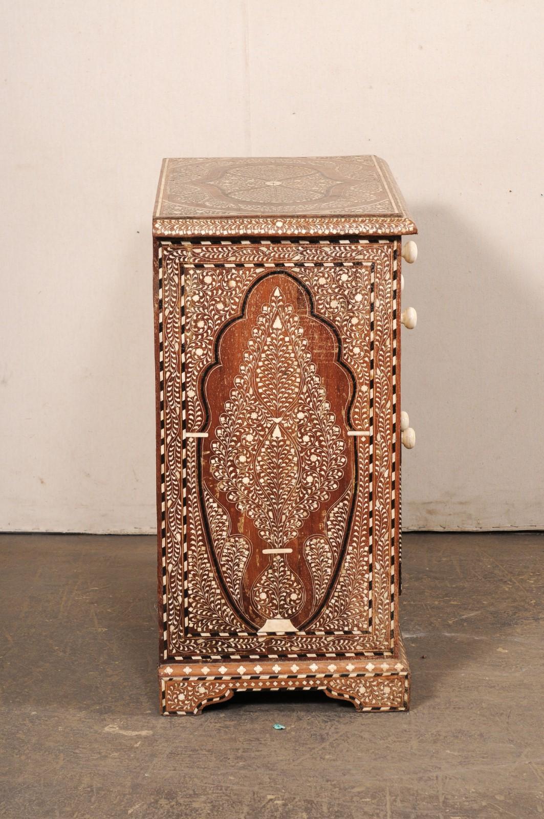Syrian Cabinet w/Bone Inlay- Cute Size! For Sale 1