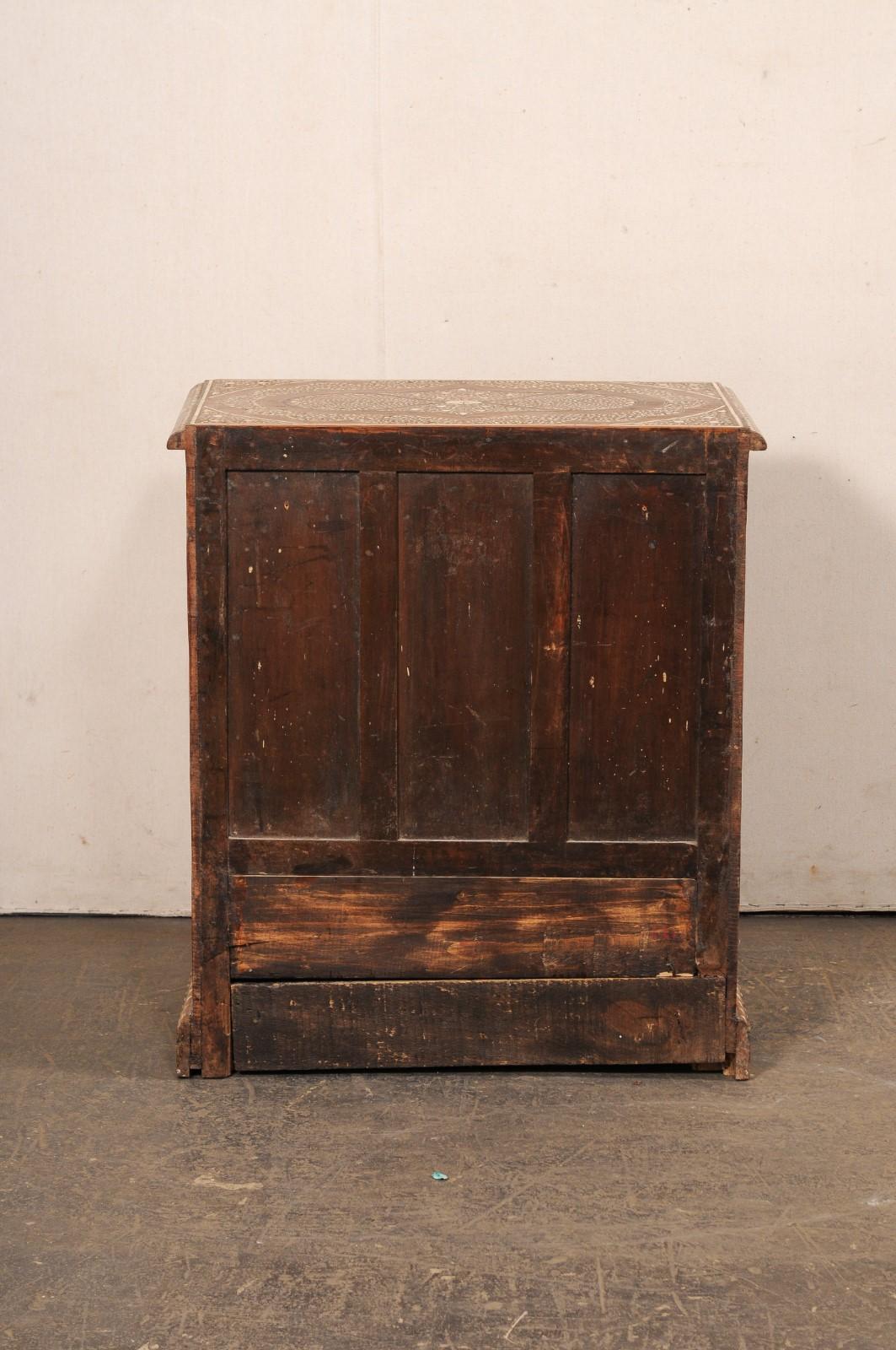 Syrian Cabinet w/Bone Inlay- Cute Size! For Sale 3