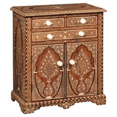 Syrian Cabinet w/Bone Inlay- Cute Size!