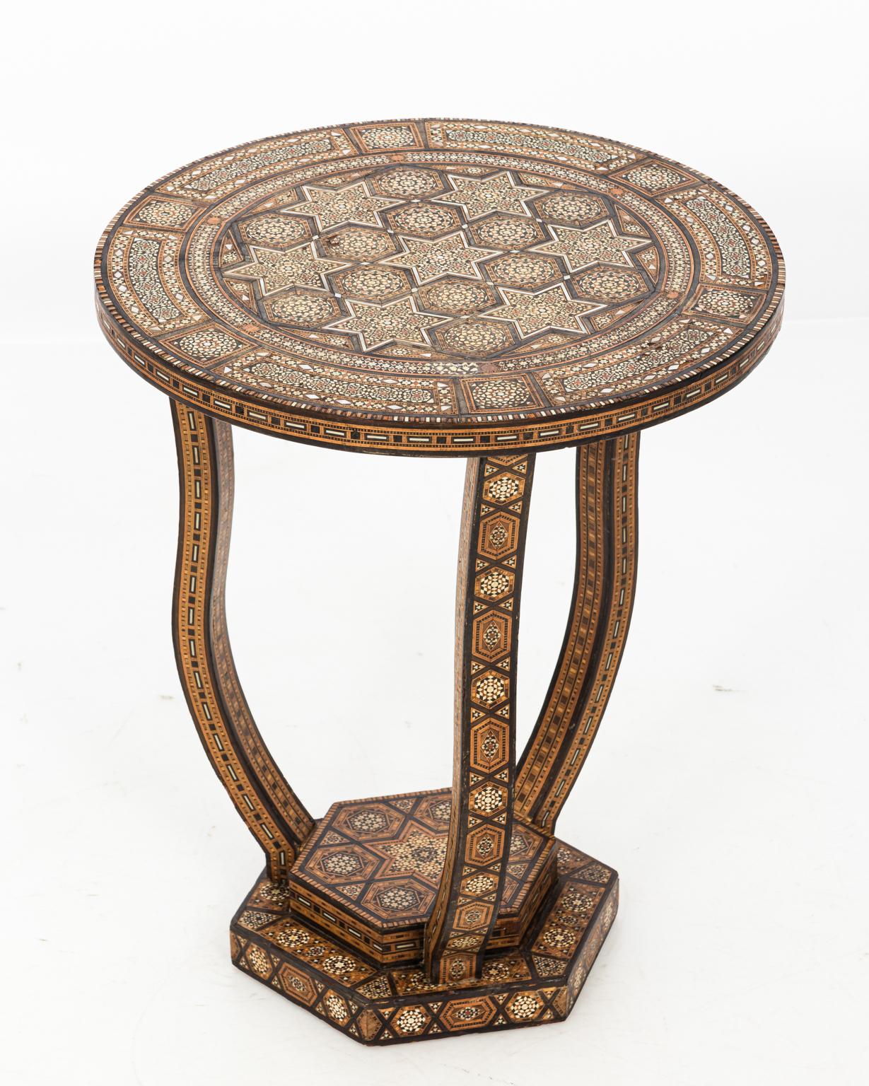 Syrian Circular Side Table, circa 1960s 5