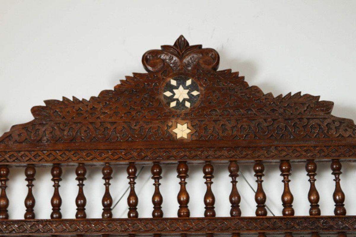 Asian Syrian Damascus Mirror Inlaid with Mother-of-pearl