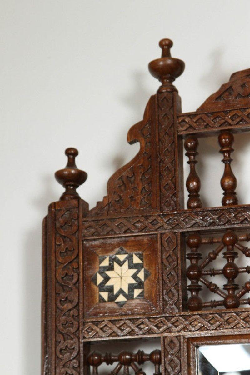 Hand-Crafted Syrian Damascus Mirror Inlaid with Mother-of-pearl