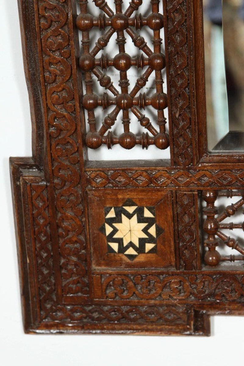 20th Century Syrian Damascus Mirror Inlaid with Mother-of-pearl