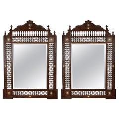 Syrian Damascus Mirror Inlaid with Mother-of-pearl