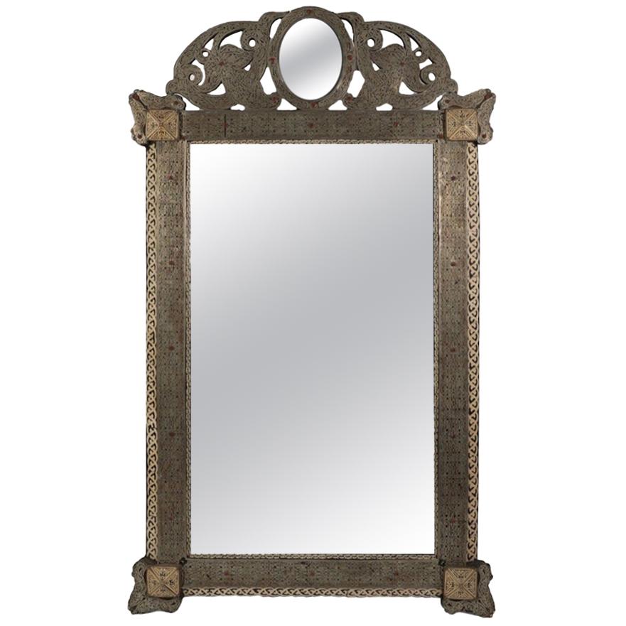 Syrian Damascus Ornate Full Length Mirror For Sale