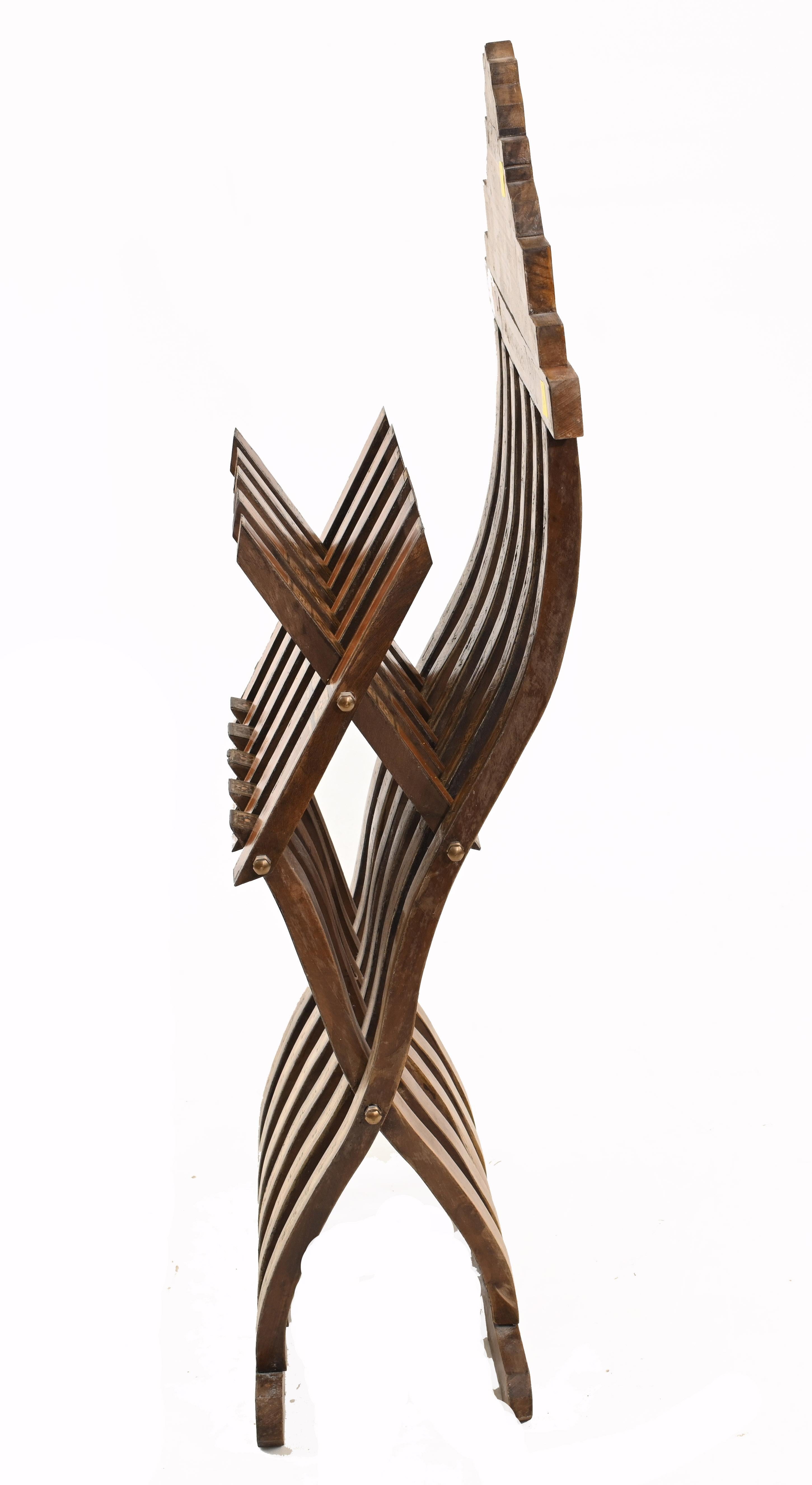 Syrian Folding Chair Islamic Antique Furniture Damascan 1860 6