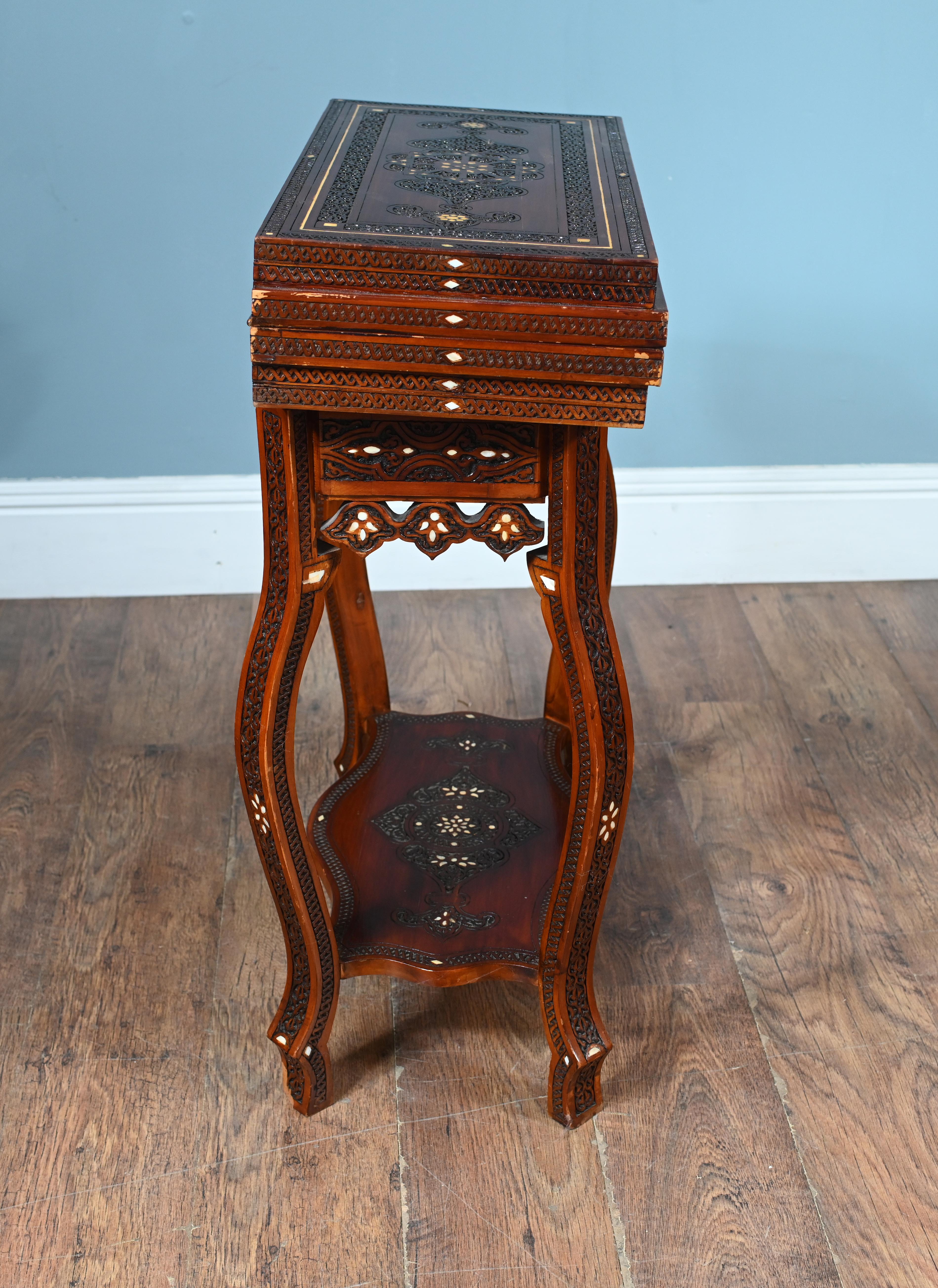 Syrian Games Table Arabic Inlay Damascan Furniture For Sale 5