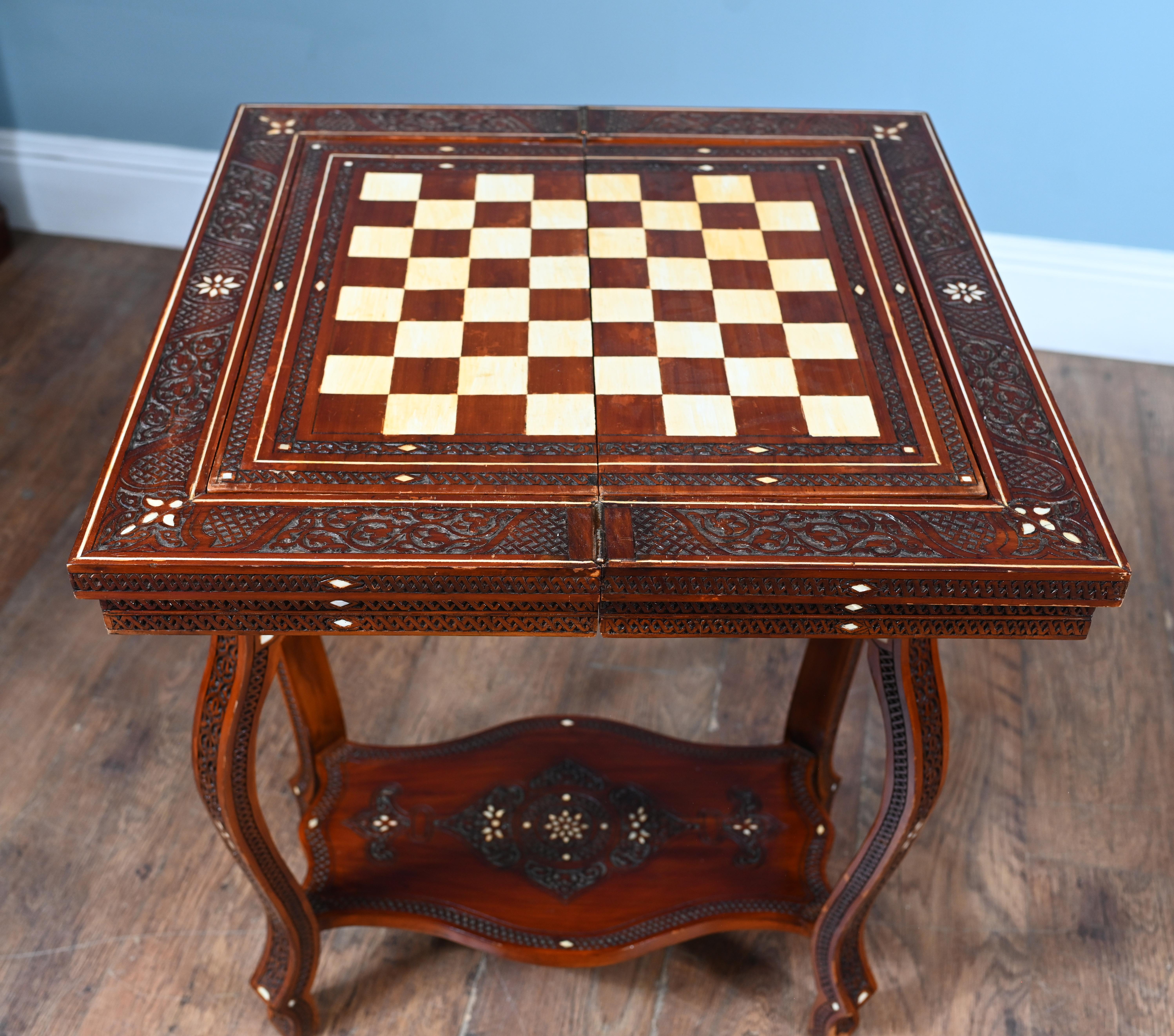 Syrian Games Table Arabic Inlay Damascan Furniture For Sale 9