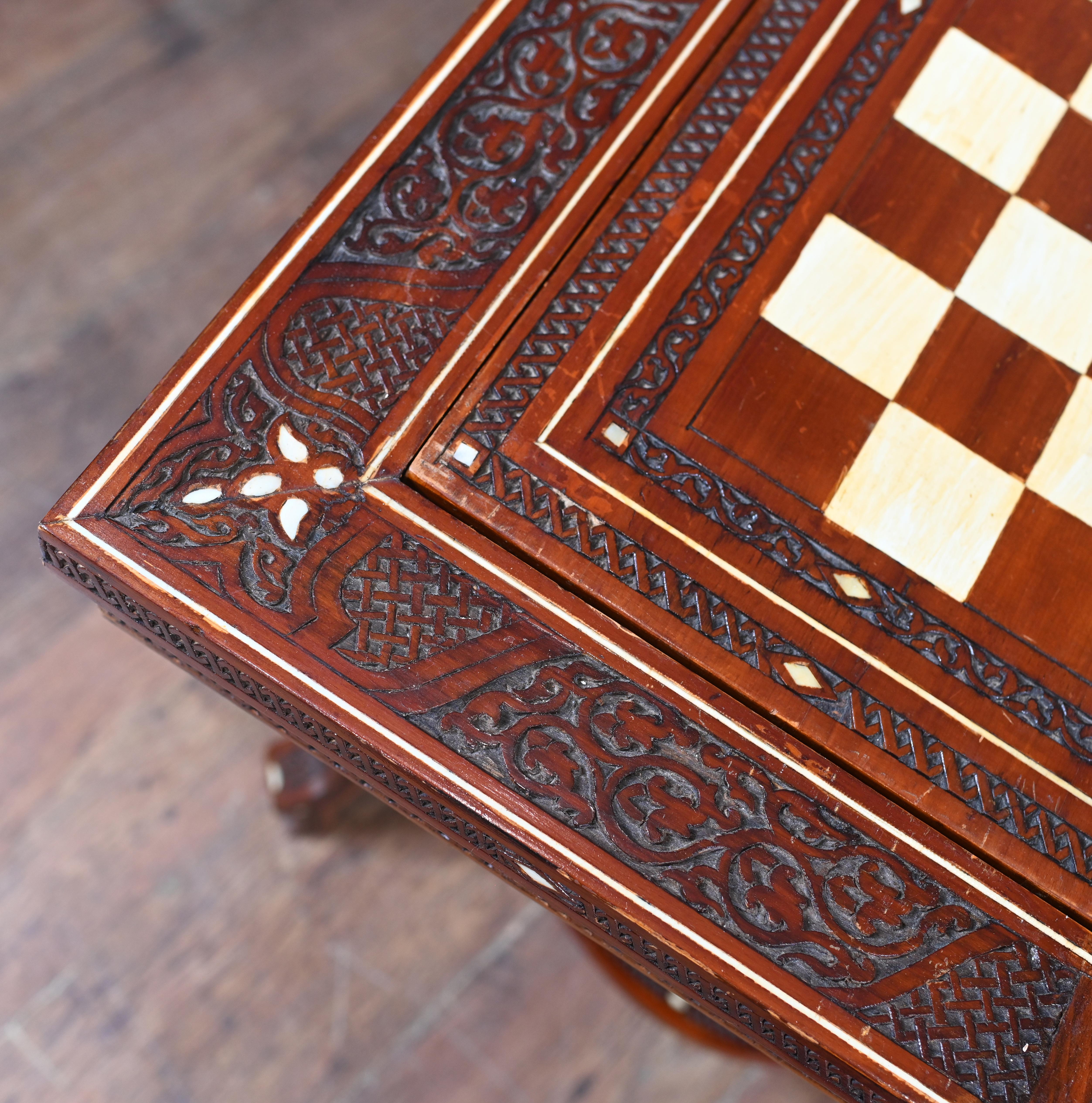 Syrian Games Table Arabic Inlay Damascan Furniture For Sale 10