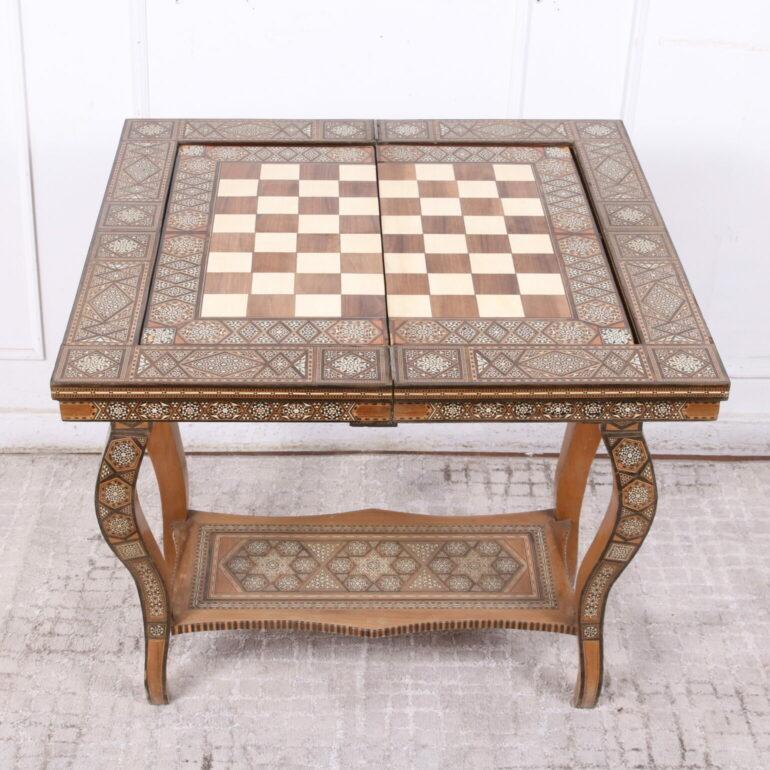 Inlay Syrian Games Table For Sale