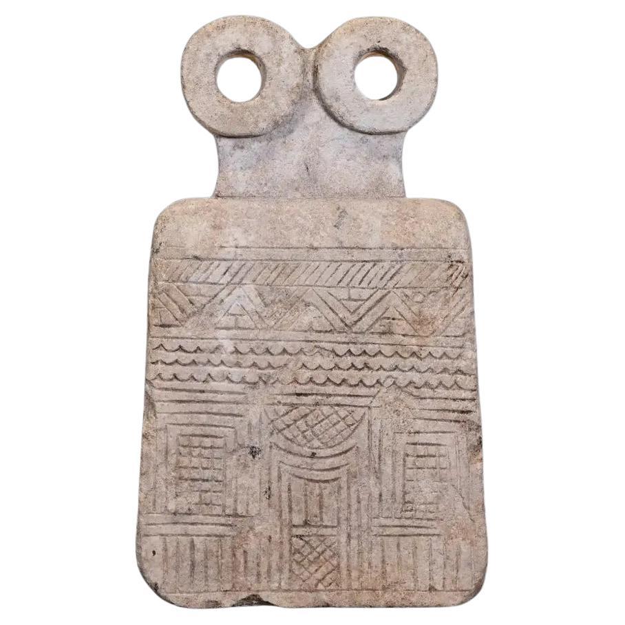 Syrian Idol in Sandstone, Ancient Mesopotamian Style, 4000 BCE Reproduction