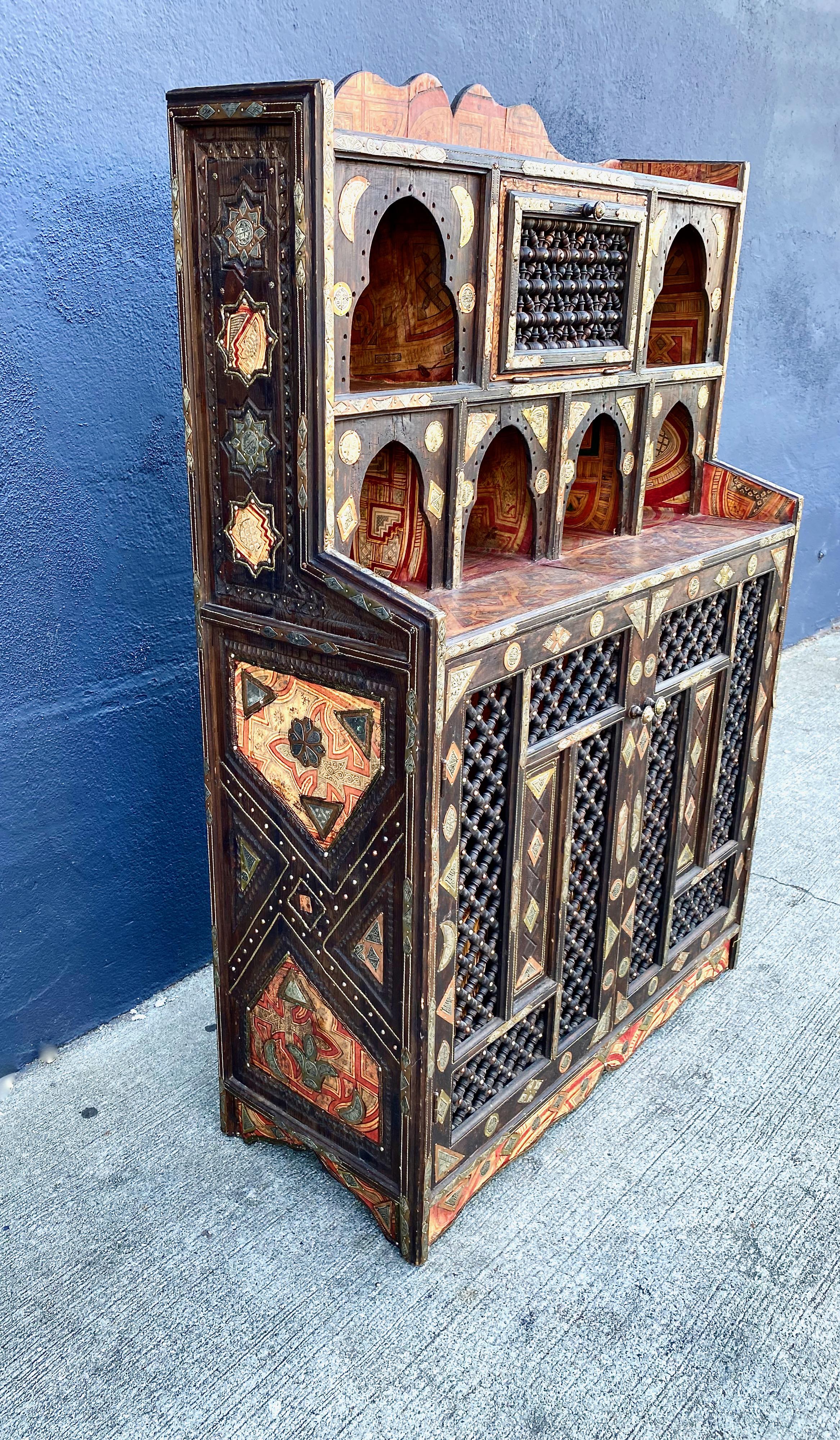 Syrian Inlaid Cabinet, 19th Century For Sale 1