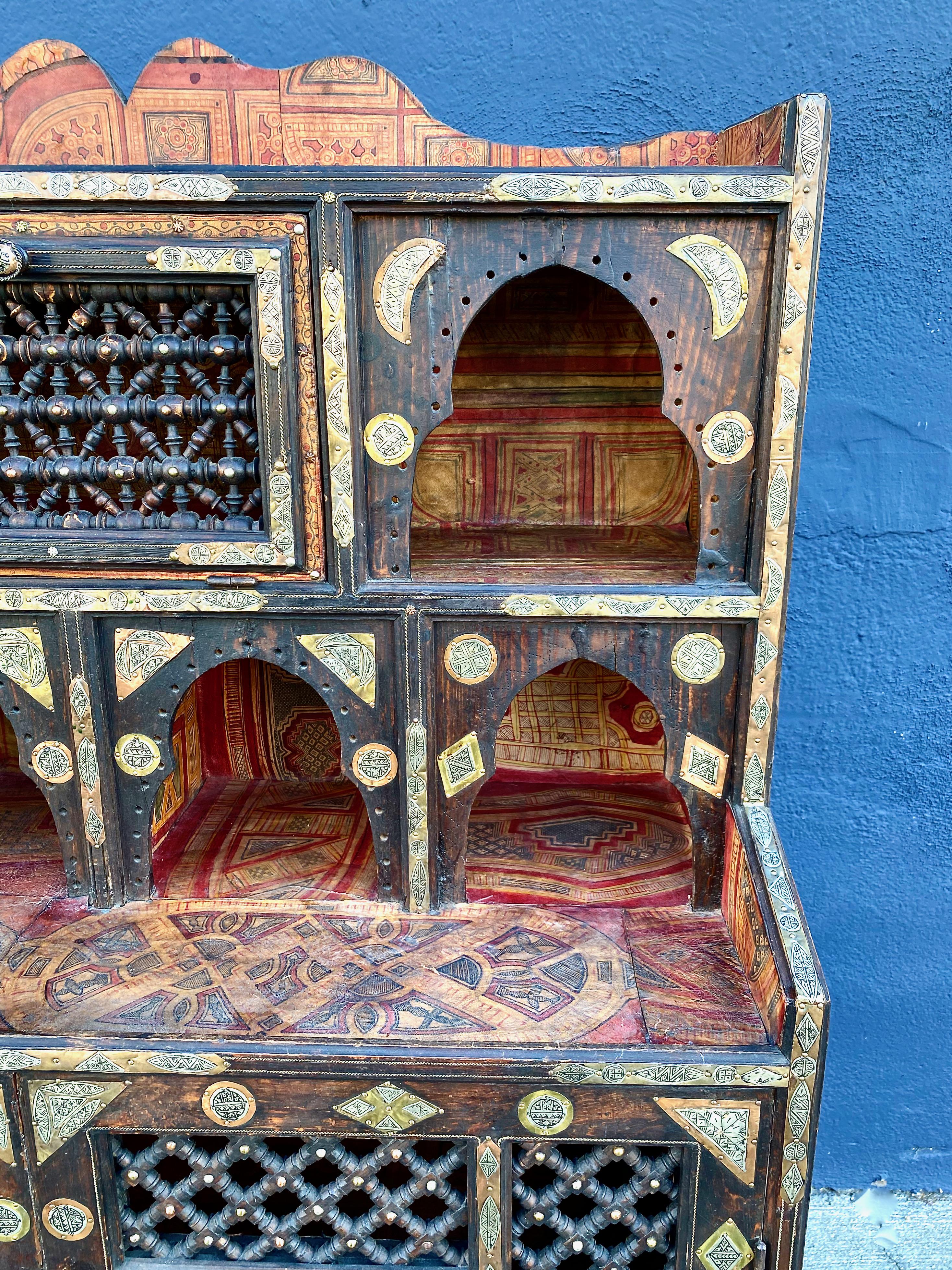 Syrian Inlaid Cabinet, 19th Century For Sale 3